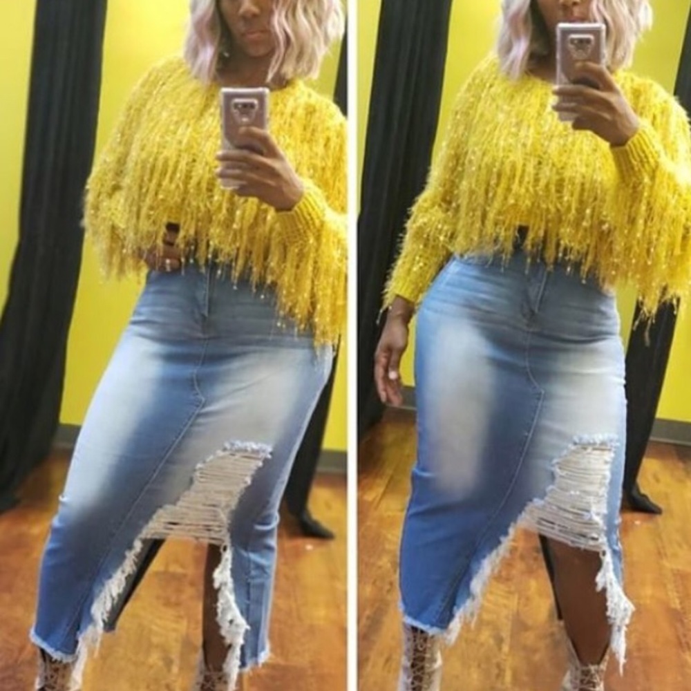 Fringe sweater NEW WITH TAGS